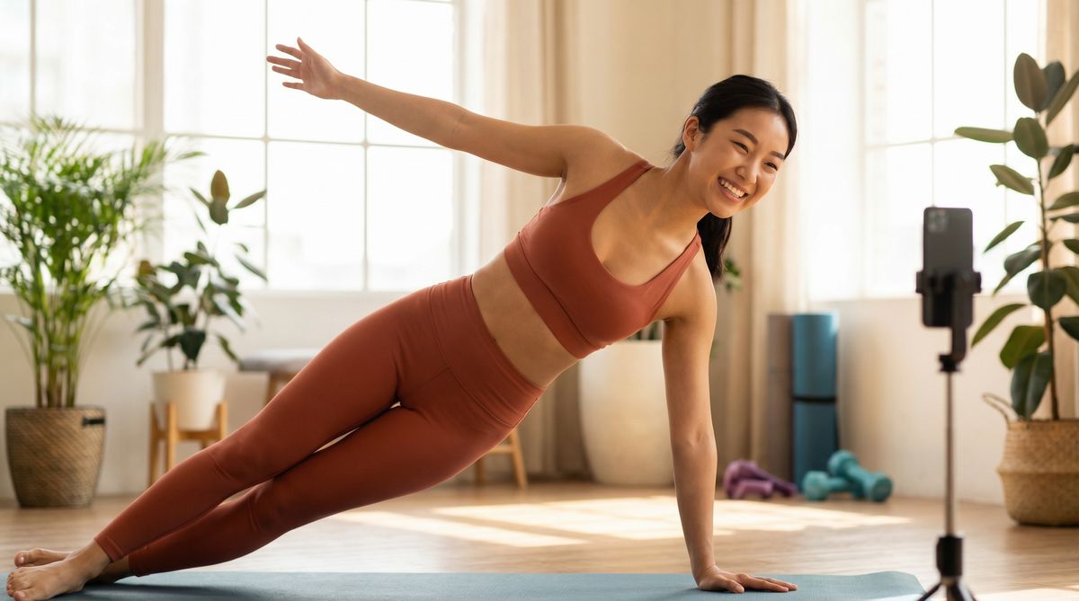 制服诱惑健身视频